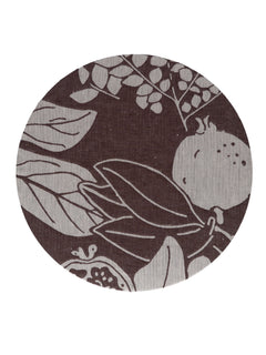 Moye Linen Damask Tutti Le Foglie Charger Plate4